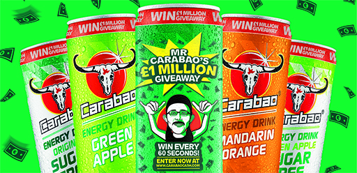 Energy drink Carabao has launched a new on-pack offer giving UK and Irish consumers the chance to win a share of a total £1m cash prize fund, the brand’s biggest-ever giveaway. The top prize has been set at £50,000.