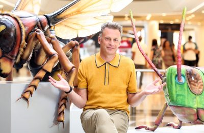 Shopping centre owner intu has launched Big Bugs On Tour, an experiential roadshow backed by naturalist Chris Packham that brings adults and children face-to-face with 12 giant British bugs at 13 malls nationwide. Photo credit Matt Alexander/intu