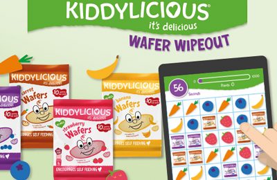 Baby and toddler food brand Kiddylicious has created a new version of its hugely popular online game, Wafer Wipeout, with new graphics, ingredients and prizes.