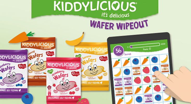 Baby and toddler food brand Kiddylicious has created a new version of its hugely popular online game, Wafer Wipeout, with new graphics, ingredients and prizes.