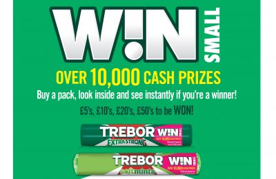 Trebor, the UK’s number one mint brand, is offering thousands of consumers the chance to win between £5 and £50 in its latest on-pack prize draw, Trebor Win Small.