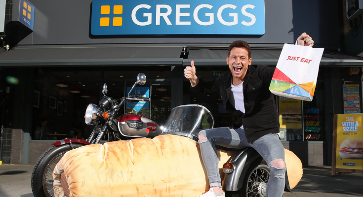 Greggs delivery just eat shop